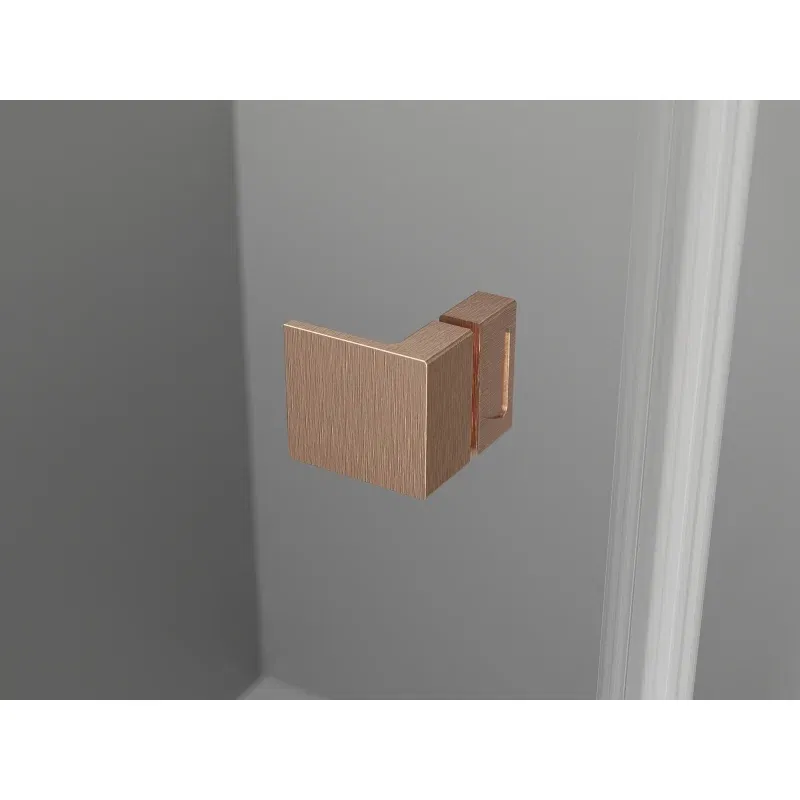 Mexen Lunar-F cabine de douche pliante droite 70 x 70 cm, transparent, cuivre brossé- 836-070-070-65-00-P