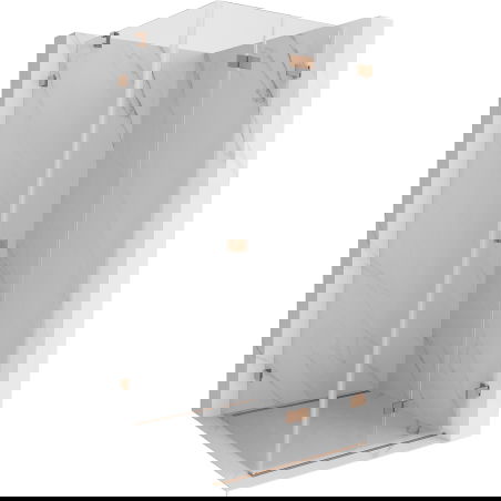 Mexen Lunar-F πτυσσόμενη καμπίνα ντους δεξιά 70 x 70 cm, διαφανής, βουρτσισμένος