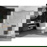 Mexen Kioto+ paroi de douche avec étagère Walk-in 130 x 200 cm, cadre noir, chrome - 800-130-121-01-70