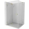 Mexen Lunar-F L folding shower enclosure left 85 x 70 cm, transparent, gold - 836L-085-070-50-00-L