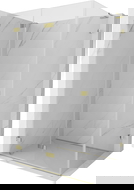 Mexen Lunar-F L cabine de douche pliante gauche 90 x 70 cm, transparent, or - 836L-090-070-50-00-L