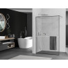 Mexen Kioto+ dušisein riiuliga Walk-in 140 x 200 cm, must raam, kroom - 800-140-121-01-70