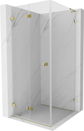 Mexen Lunar-F L cabine de douche pliable gauche 80 x 80 cm, transparent, doré - 836L-080-080-50-00-L
