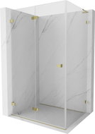 Mexen Lunar-F L preklopna tuš kabina lijeva 85 x 80 cm, prozirna, zlatna - 836L-085-080-50-00-L