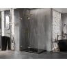 Mexen Lunar-F L cabine de douche repliable gauche 95 x 90 cm, transparent, or - 836L-095-090-50-00-L