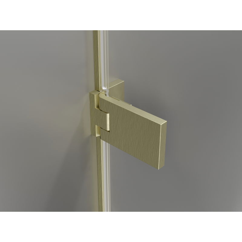 Mexen Lunar-F L inklapbare douchecabine links 95 x 80 cm, transparant, geborsteld goud - 836L-095-080-55-00-L