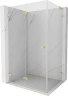 Mexen Lunar-F L voldikdush vasak 95 x 80 cm, läbipaistev, kuldne harjatud - 836L-095-080-55-00-L