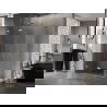 Mexen Lunar-F L vouwbare douchecabine links 95 x 90 cm, transparant, geborsteld goud - 836L-095-090-55-00-L
