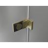 Mexen Lunar-F L faltbare Duschkabine links 100 x 90 cm, transparent, gebürstetes Gold - 836L-100-090-55-00-L