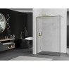 Mexen Kioto Walk-in Shower Wall 100 x 200 cm, Black Frame 8 mm, Gold - 800-100-101-50-70