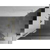 Mexen Kioto douchewand Walk-in 110 x 200 cm, zwart frame 8 mm, goud - 800-110-101-50-70