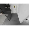 Mexen Kioto paroi de douche Walk-in 110 x 200 cm, cadre noir 8 mm, or - 800-110-101-50-70