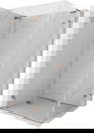 Mexen Lunar-F L taittuva suihkukoppi vasen 85 x 70 cm, läpinäkyvä, ruusukulta - 836L-085-070-60-00-L