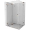 Mexen Lunar-F L cabine de douche pliante gauche 90 x 70 cm, transparent, or rose - 836L-090-070-60-00-L