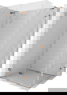 Mexen Lunar-F L Klappduschkabine links 90 x 70 cm, transparent, Roségold - 836L-090-070-60-00-L