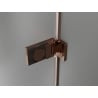 Cabine de douche pliante gauche Mexen Lunar-F L 95 x 90 cm, transparent, or rose - 836L-095-090-60-00-L