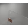 Cabine de douche pliante gauche Mexen Lunar-F L 95 x 90 cm, transparent, or rose - 836L-095-090-60-00-L
