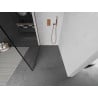 Mexen Kioto paroi de douche Walk-in 80 x 200 cm, cadre noir 8 mm, or rose - 800-080-101-60-70