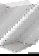 Mexen Lunar-F L cabina de ducha plegable izquierda 80 x 70 cm, transparente, cobre cepillado - 836L-080-070-65-00-L