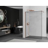 Mexen Kioto dušisein Walk-in 100 x 200 cm, must raam 8 mm, roosa kuld - 800-100-101-60-70