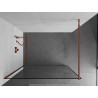 Mexen Kioto dušisein Walk-in 100 x 200 cm, must raam 8 mm, roosa kuld - 800-100-101-60-70