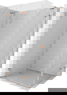 Mexen Lunar-F L Duschkabine faltbar links 85 x 80 cm, transparent, gebürstetes Kupfer - 836L-085-080-65-00-L