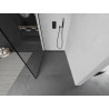 Mexen Kioto Walk-in Shower Wall 50 x 200 cm, Black Frame 8 mm, Black - 800-050-101-70-70