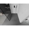 Mexen Kioto paroi de douche Walk-in 100 x 200 cm, cadre noir 8 mm, noir - 800-100-101-70-70