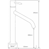 Mexen Rumba high basin mixer, graphite - 73510-66