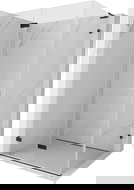 Mexen Lunar-F L cabine de duche dobrável esquerda 100 x 80 cm, transparente, preta - 836L-100-080-70-00-L