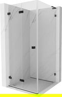Mexen Lunar-F L Klappduschkabine links 90 x 90 cm, transparent, schwarz - 836L-090-090-70-00-L