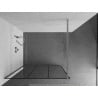 Mexen Kioto ścianka prysznicowa Walk-in 110 x 200 cm, czarna kratka 8 mm, chrom - 800-110-101-01-77