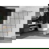 Mexen Kioto Duschwand Walk-in 110 x 200 cm, schwarzes Gitter 8 mm, Chrom - 800-110-101-01-77