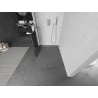Mexen Kioto+ shower wall with shelf Walk-in 80 x 200 cm, black grid, chrome - 800-080-121-01-77