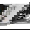 Mexen Kioto+ douchewand met plank Walk-in 80 x 200 cm, zwart raster, chroom - 800-080-121-01-77