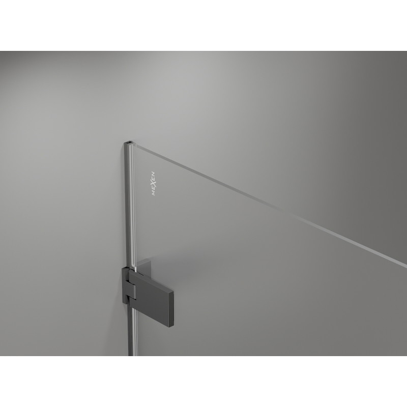 Mexen Lunar-F L kabina prysznicowa składana lewa 100 x 100 cm, transparent, gun metal - 836L-100-100-95-00-L