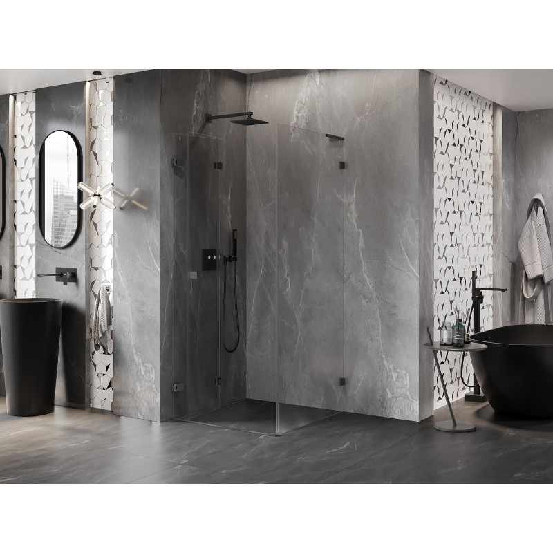 Mexen Lunar-F L kabina prysznicowa składana lewa 100 x 100 cm, transparent, gun metal - 836L-100-100-95-00-L