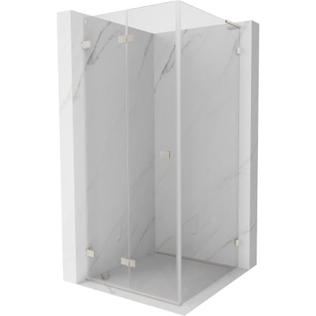 Mexen Lunar-F L folding shower cabin left 70 x 70 cm, transparent, brushed nickel - 836L-070-070-97-00-L