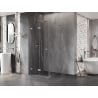 Mexen Lunar-F L folding shower cabin left 70 x 70 cm, transparent, brushed nickel - 836L-070-070-97-00-L