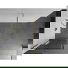 Mexen Kioto douchewand Walk-in 90 x 200 cm, zwart raster 8 mm, goud - 800-090-101-50-77