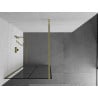 Mexen Kioto paroi de douche Walk-in 90 x 200 cm, grille noire 8 mm, or - 800-090-101-50-77