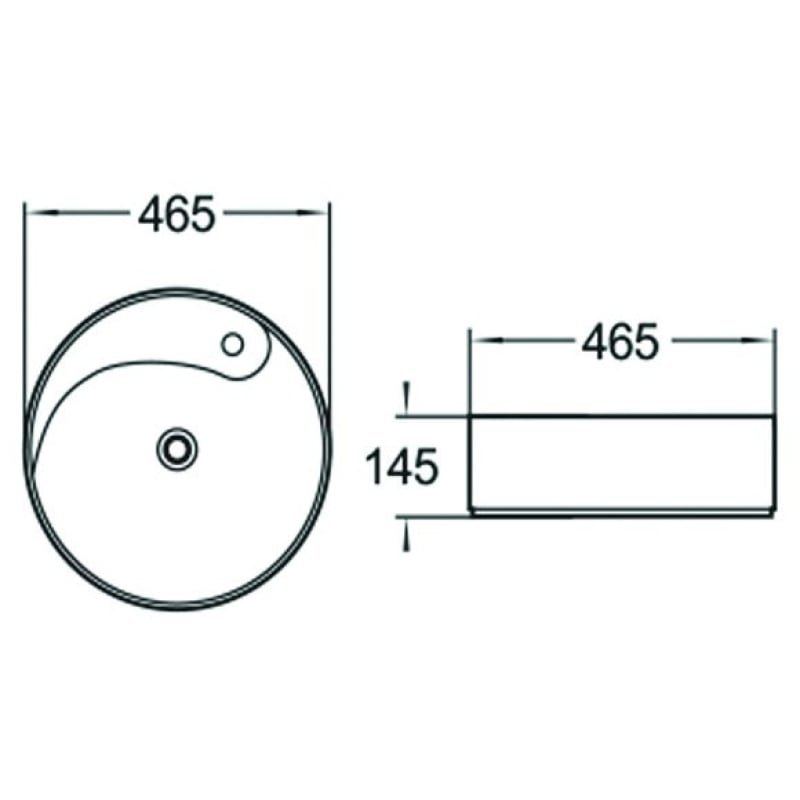 Mexen Lila countertop sink 46 x 46 cm, white - 21824600