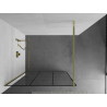 Mexen Kioto ścianka prysznicowa Walk-in 110 x 200 cm, czarna kratka 8 mm, złota - 800-110-101-50-77