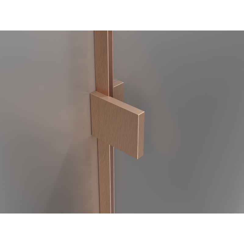 Mexen Lunar-F cabina de ducha plegable derecha 95 x 70 cm, transparente, cobre cepillado- 836-095-070-65-00-P