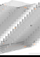 Mexen Lunar-F Faltduschkabine rechts 100 x 80 cm, transparent, gebürstetes Kupfer- 836-100-080-65-00-P