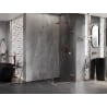 Mexen Lunar-F cabine de douche pliante droite 90 x 90 cm, transparent, cuivre brossé- 836-090-090-65-00-P