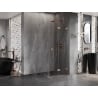 Mexen Lunar-F faltbare Duschkabine rechts 90 x 90 cm, transparent, gebürstetes Kupfer- 836-090-090-65-00-P