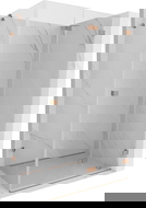 Mexen Lunar-F Faltdusche rechts 100 x 90 cm, transparent, gebürstetes Kupfer- 836-100-090-65-00-P