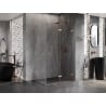 Mexen Lunar-F folding shower cabin right 100 x 90 cm, transparent, brushed copper- 836-100-090-65-00-P