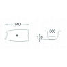 Mexen Delia lauapealne valamu 74 x 38 cm, valge - 21857400